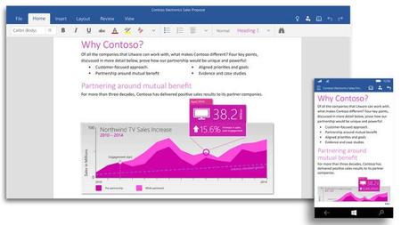 Ya disponibles las versiones táctiles de Word, Excel y PowerPoint en Windows 10 Technical Preview