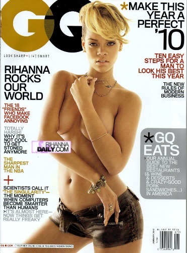 Rihanna hace topless para GQ Magazine Enero 2010