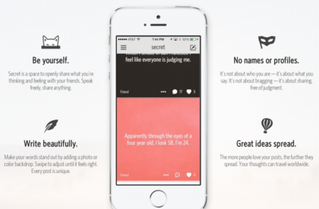Secret, la app de mensajería anónima que te permite compartir secretos