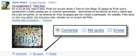 Google buzz opciones