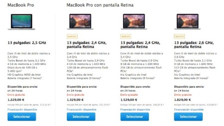 El MacBook Pro clásico, reducido a un sólo modelo de 13 pulgadas