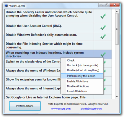 Vista4Experts, deshabilita con un click las funciones de seguridad más molestas de Vista