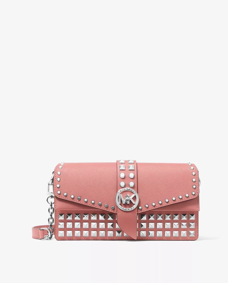 Bolso de hombro Michael Michael Kors Greenwich de piel en rosa