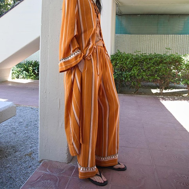 Pantalón rayas naranjas Naranja de Sfera

