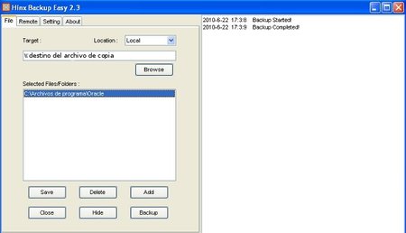 Hinxsoft Easy Backup, aplición multiplataforma de copias de seguridad