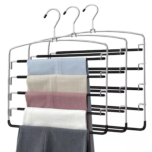 WEKIWGOT Perchas para Pantalones, set de 3