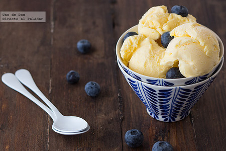 Helado fácil de mango. Receta de postre