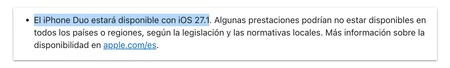 Información oficial de Apple