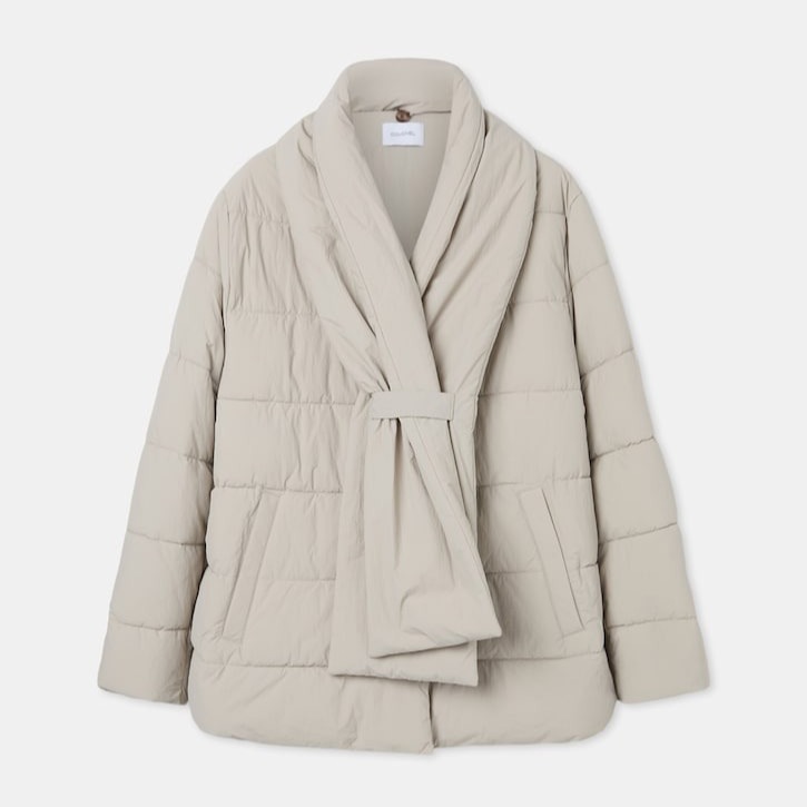 Abrigo acolchado con bufanda Couchel