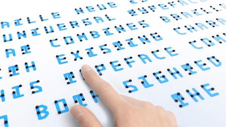 Esta genial tipografía combina letras y braille sin necesitar espacio extra