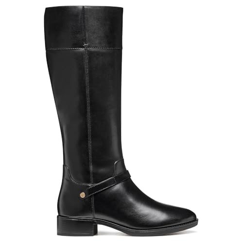 Geox D Felicity, Botas Altas hasta la Rodilla Mujer, Negro, 39 EU