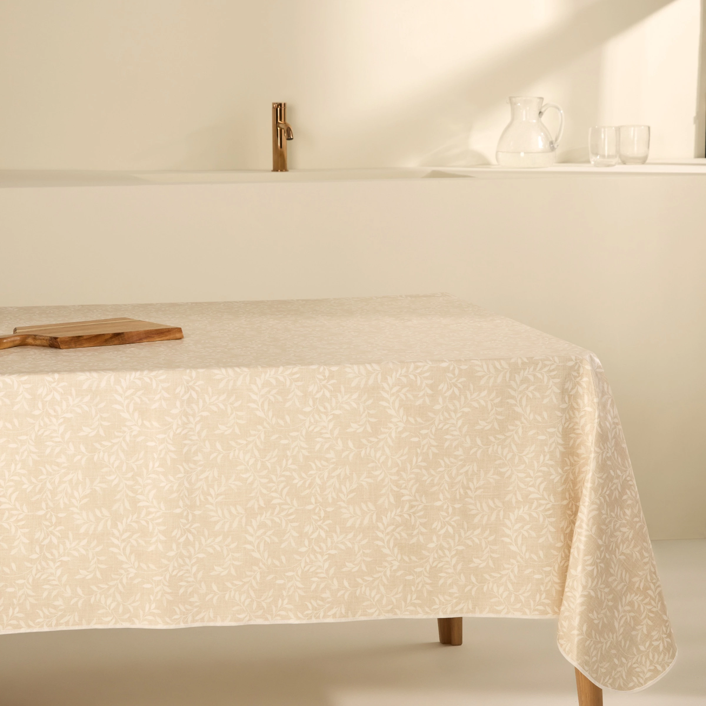 Mantel antimanchas PVC Hera Basics El Corte Inglés Beige 100 x 140 cm