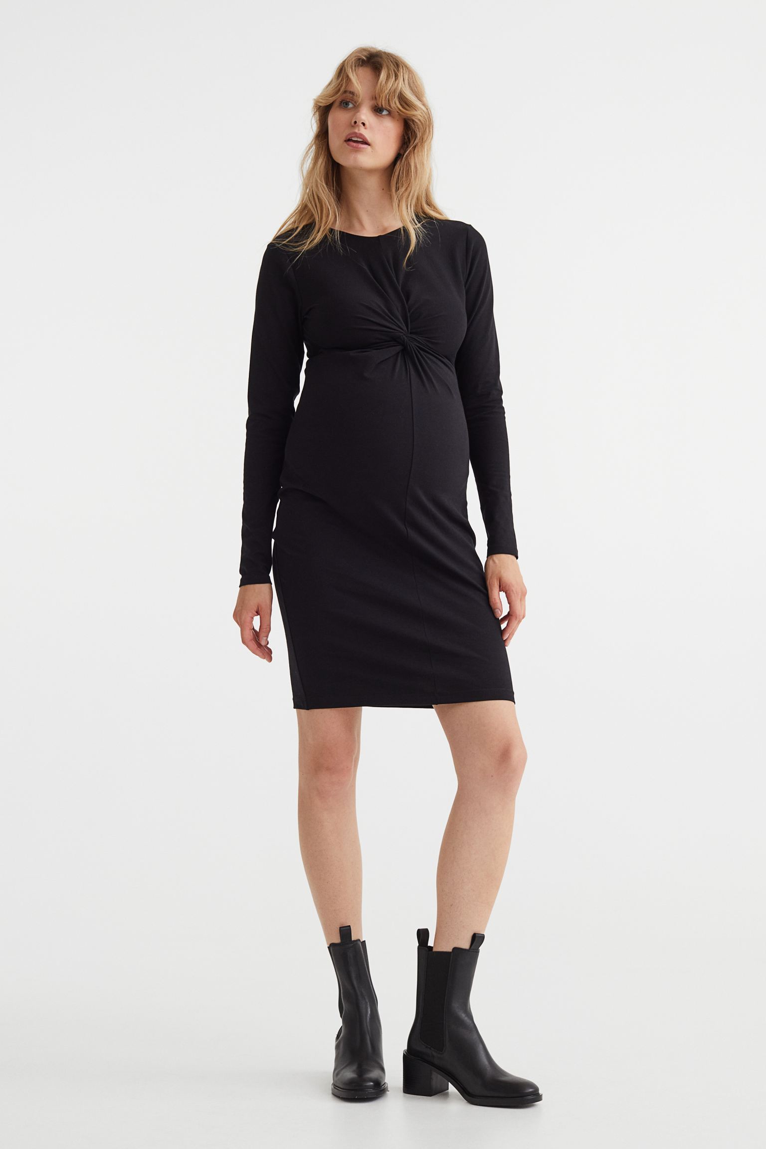 Vestido de punto drapeado