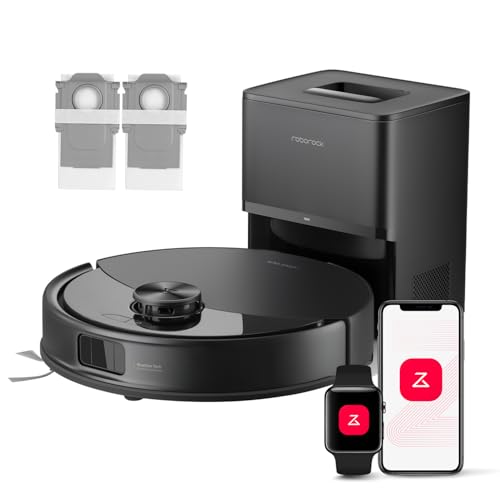 roborock Q10 S5+ Set Robot Aspirador y Fregasuelo 2 en 1 de 10000 Pa, Doble Sistema Antienredos, Obstacle Avoidance, 7 Weeks Self-Emptying, Navegación PreciSense LiDAR, Control por App, Negro