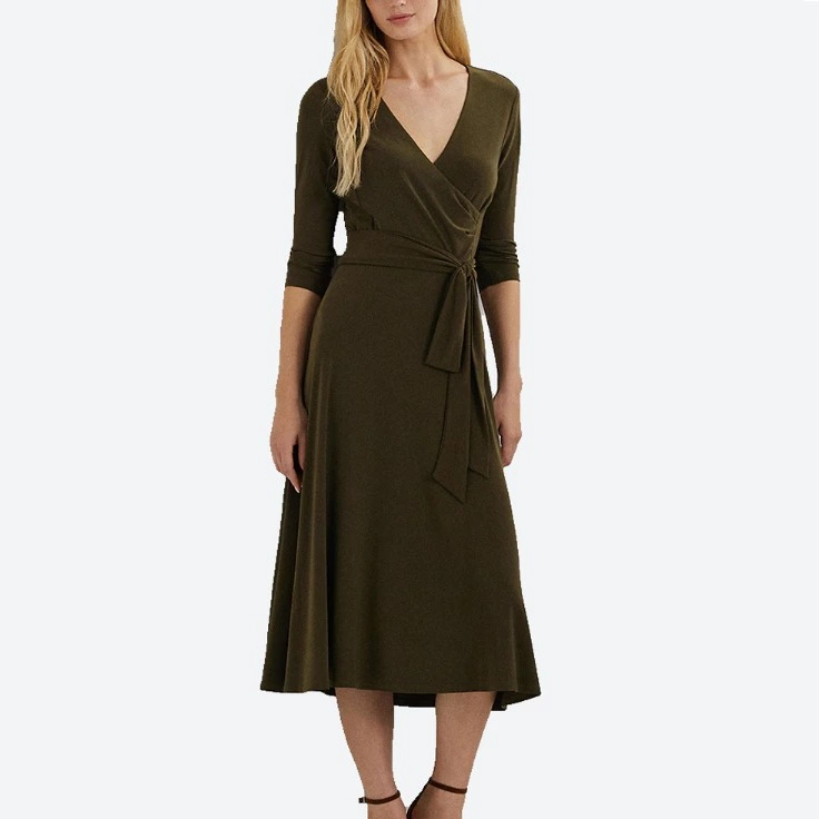 Lauren Ralph Lauren Vestido cruzado de punto jersey