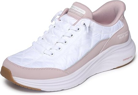 Zapatillas deportivas mujer, Skechers Slip-ins Cozy fit, blanco beis