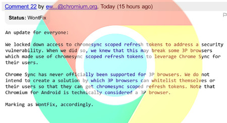Solo Chrome podrá usar la sincronización de Chrome: Google cierra el acceso al resto de navegadores