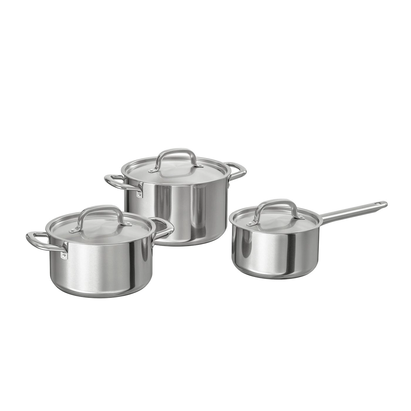 IKEA 365+ Batería de cocina, 6 piezas, acero inoxidable