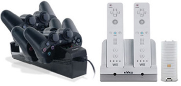 Cargadores para Sixaxis y Wiimote de NYKO