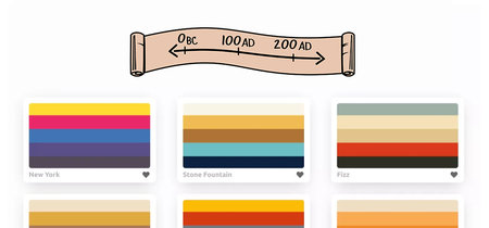 Esta web te permite viajar por la historia a través de su paleta de colores 