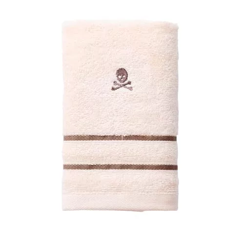 Toalla de invitados beige a rayas marrones 30x50cm 100% Algodón 470GSM Scalpers Home