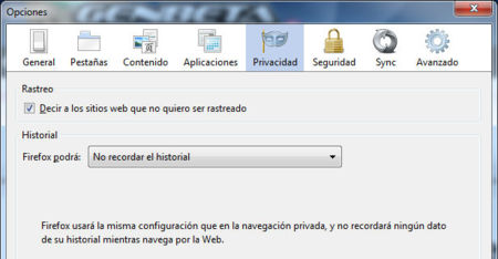 DNT en Firefox