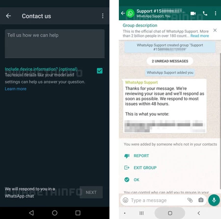 Whatsapp チャット サポート