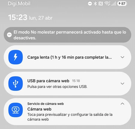 Samsung Galaxy Cámara Web
