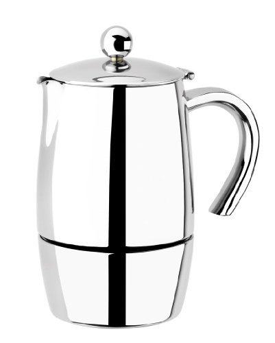 BRA Magna Cafetera, Capacidad 6 Tazas, Acero Inoxidable 18/10