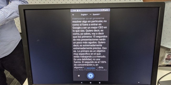 Google Translate Transcribe Mode 2