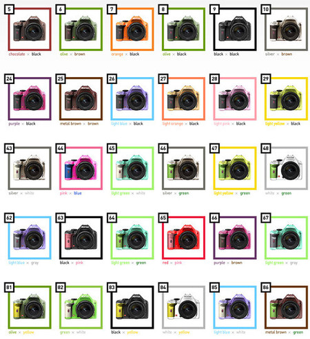 Pentax K-x, hasta 100 combinaciones de color en Japón