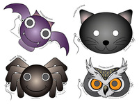 Máscaras de animales de Halloween para imprimir 