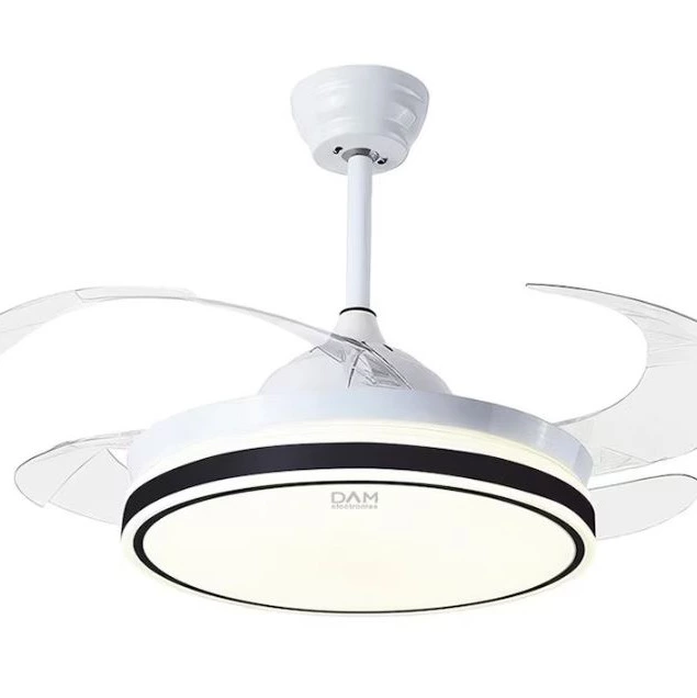 Ventilador de techo L433. 42" con motor de 30W, luces LED regulables de 60W, 6 velocidades y giro bidireccional. Control mediante mando 2.4G.
