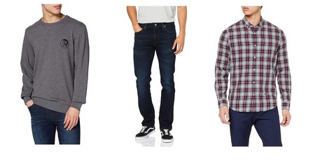 Chollos en tallas sueltas de pantalones, camisetas y sudaderas de marcas como Diesel, Levi's o Quiksilver en Amazon