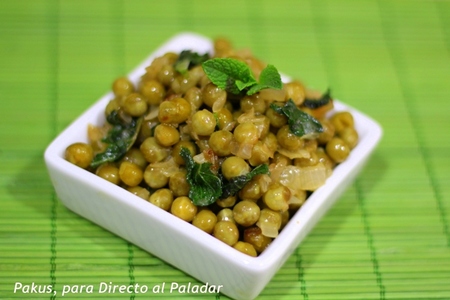 Guisantes a la menta. Receta