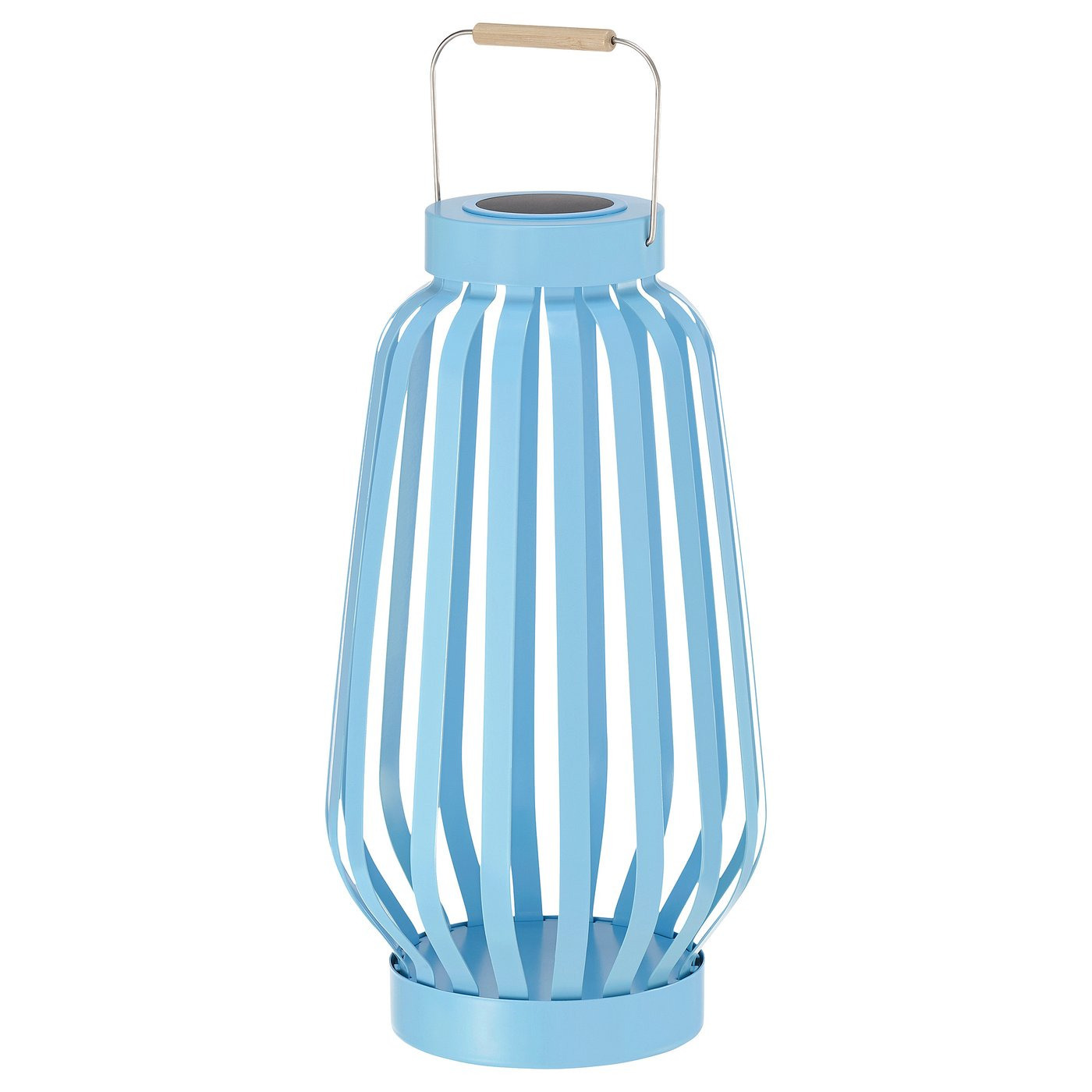 SOLVINDEN - Lámpara de pie solar LED, azul/raya, 42 cm