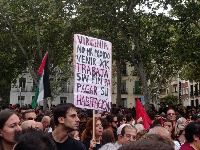 Manifestación por la vivienda, Madrid