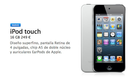 Apple lanza un nuevo iPod touch sin cámara trasera y con 16Gb de almacenamiento por 249 euros