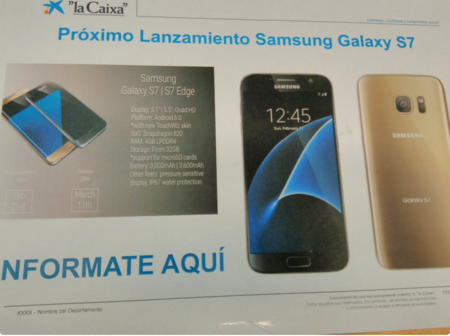 La Caixa Se Carga Las Sorpresas Aquí Tenéis Todos Los Detalles Del Samsung Galaxy S7 Actualizamos Con Precios