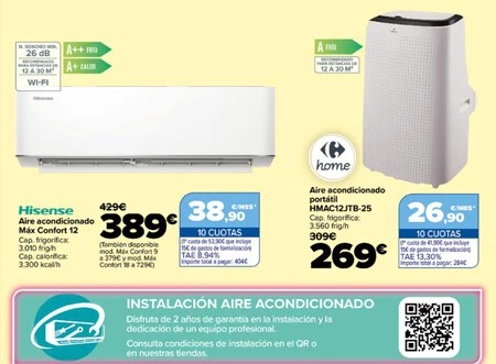 Aire Acondicionado Portatil Carrefour Home Hmac12jtb 25