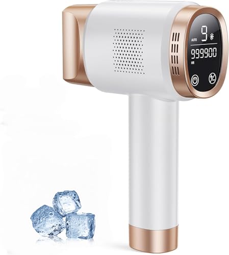 Depiladora Luz Pulsada con Pantalla Táctil LCD, 600 NM, 999.900 Flashes para Piernas, Bikini, Axilas, Cara, Cuerpo