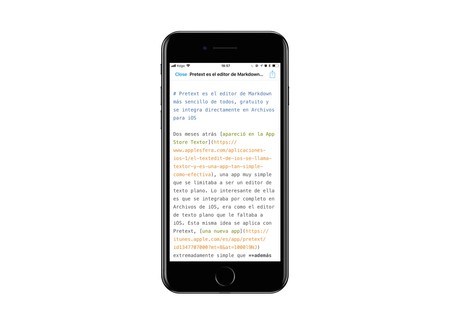 Pretext es el editor de Markdown más sencillo de todos, gratuito y se integra directamente en Archivos para iOS