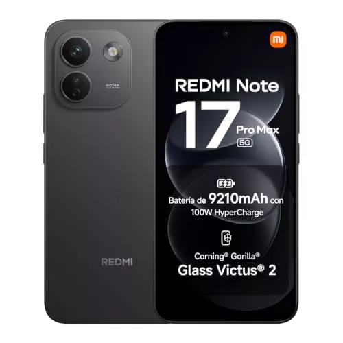 REDMI Note 17 Pro MAX 5G, Smartphone 8+512GB, Negro, batería de 9210mAh