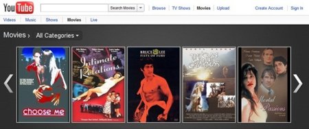 YouTube hace oficial su servicio de alquiler de películas