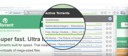 µTorrent lanza una barra para controlar las descargas desde el navegador