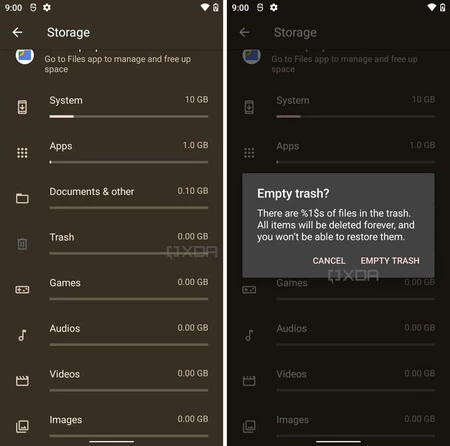 Android 12 のごみ箱