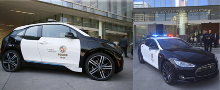 Adiós a los coches patrulla de las películas: la policía de Los Ángeles patrullará en Tesla Model S P85D y BMW i3