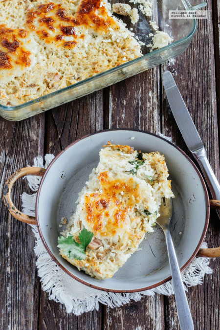 Pastel de atún y arroz de jazmín. Receta