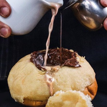 Chilacayote: el local en Irapuato que vende una concha rellena de chocolate caliente que vale la pena el viaje