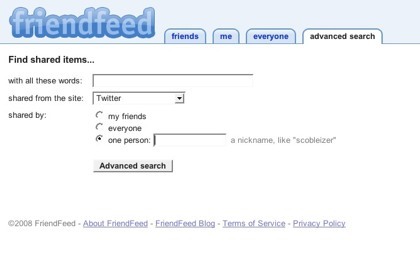 Friendfeed añade la opción de búsquedas